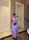 VESTIDO SATÉN ASIMÉTRICO