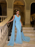 VESTIDO CUELLO ESCOTE CASCADA