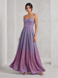 Vestido Glitter Corsé Degradé lila - vista frontal
