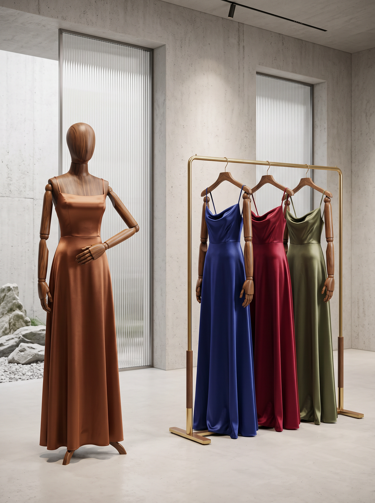VESTIDO SATÉN TIRANTES