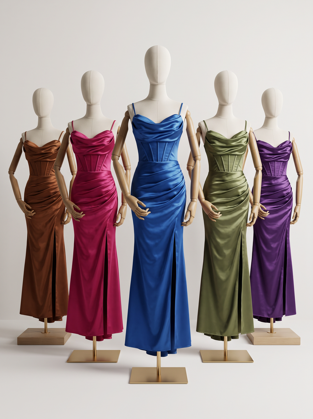 VESTIDO SATÉN CORSÉ